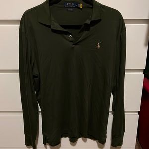 Long sleeve Forest green Polo Ralph Lauren shirt